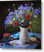 Summer Still Life With Wildflowers Metal Print