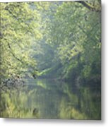 Summer Time River And Trees Metal Print