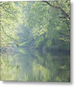 Summer Time River And Trees - Landscape Metal Print