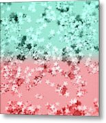 Summer Vibes Glitter Stars #1 #coral #mint #shiny #decor #art Metal Print