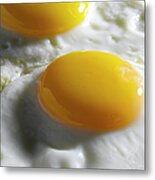Sunny Side Up Fried Eggs Metal Print