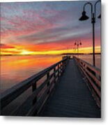 Sunrise At Falmouth Town Landing Metal Print