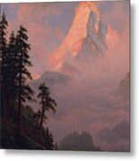 Sunrise On The Matterhorn Metal Print