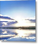 Sunrise Reflected On Water, Mangawhai Metal Print