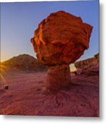 Sunrise View Of The Mushroom Rock, Timna Desert Park Metal Print