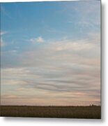 Sunset And Field In Oregon Metal Print