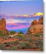 Sunset At Arches National Park Metal Print