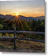Sunset In New Hampshire's White Mountains 2x1 Metal Print