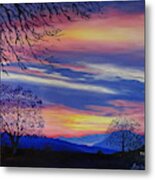 Sunset In The Country Metal Print