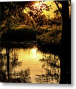 Sunset In The Spreewald Metal Print