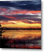 Sunset On The Delaware No. Four Metal Print