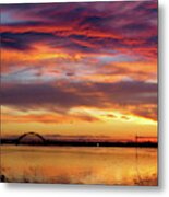Sunset On The Delaware No. Two Metal Print