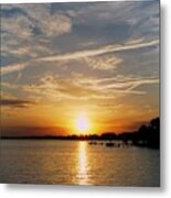 Sunset Over Lake Norman Metal Print