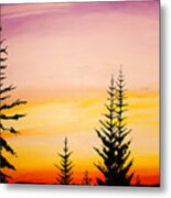 Sunset Over Timberline Lodge #1 Metal Print
