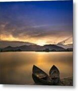 Sunset On The Lake Metal Print