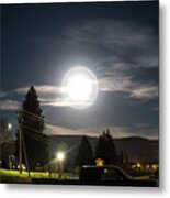 Supermoon Over Riverside Park Metal Print