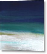 Surf And Sky- Abstract Beach Painting Metal Poster