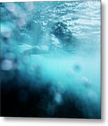 Surfer Catching A Wave Metal Print
