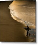 Surfer On The Shore Metal Print