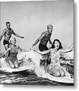Surfers In California 1965 Metal Print