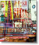 Surrounded By Times Square At Twilight Metal Print