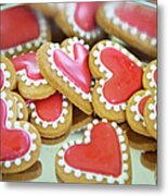Sweet Valentine Cookies In A Tin Metal Print
