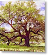 Symbol Of Freedom - Emancipation Oak Metal Print