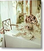 Table Set By Mary Whitehouse Metal Print