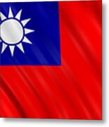 Taiwan Flag Metal Print