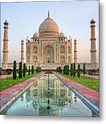 Taj Mahal, Agra Metal Print