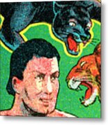 Tarzan And Animals Metal Poster