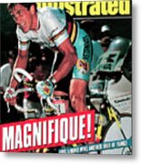 Team Z Clothing Greg Lemond, 1990 Tour De France Sports Illustrated Cover Metal Print