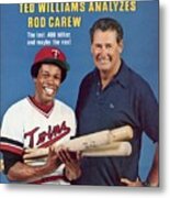 Ted Williams And Minnesota Twins Rod Carew Sports Illustrated Cover Metal Print