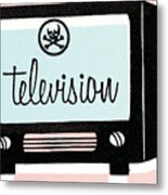 Television Is Poison Metal Print