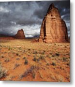 Temple Of The Moon In Cathedral Valley Metal Print