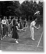 Tennis Lesson Metal Print