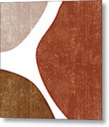 Terracotta Art Print 1 - Terracotta Abstract - Modern, Minimal, Contemporary Abstract - Brown, Beige Metal Print