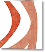 Terracotta Art Print 5 - Terracotta Abstract - Modern, Minimal, Contemporary Print - Burnt Orange Metal Print