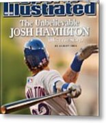 Texas Rangers Josh Hamilton... Sports Illustrated Cover Metal Print