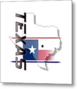 Texas State Vertical Print Metal Print