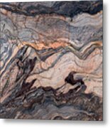 Texture Of Marble Brown Stone Metal Print