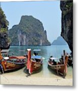 Thai Longboats Metal Print