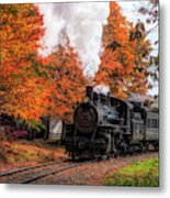 The #40 Chugging Through The Fall Colors Metal Print