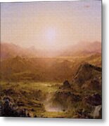 The Andes Of Ecuador  By Frederic Edwin Church Metal Print