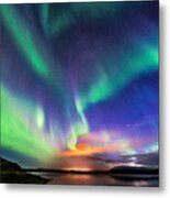 The Aurora In Iceland Metal Print
