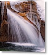 The Basin, Close Up In A Winter Storm Metal Print