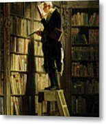 The Bookworm Metal Print