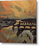 The Bridges Of Maastricht Metal Print