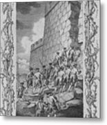 The British Troops Entering The Breach Metal Print