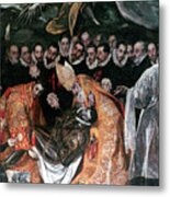 The Burial Of Count Orgaz Detail Metal Print